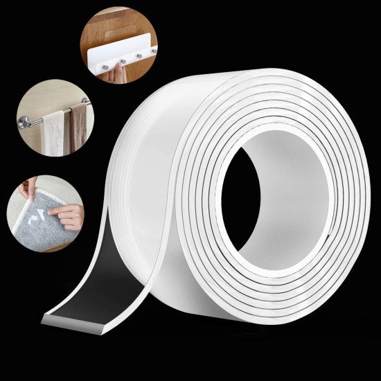 double sided tape heavy multipurpose removable traceless mounting adhesive for walls washable reusable strong sticky strips grip